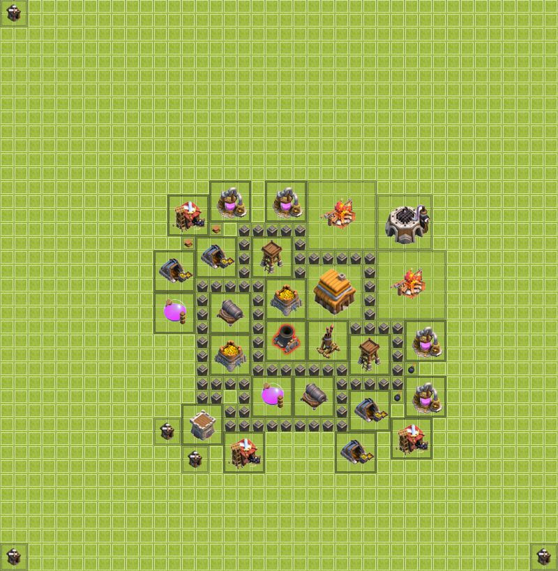 расстановка clash of clans th 4 #10