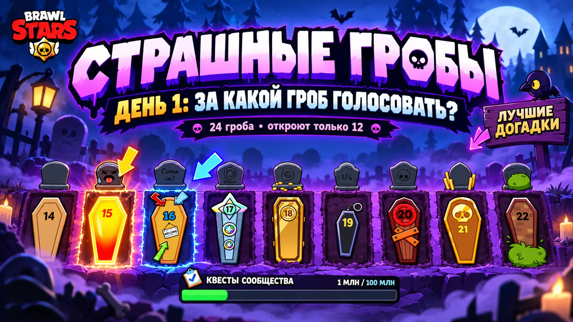 Страшные гробы в Brawl Stars — как выбрать гроб и забрать лучшие награды